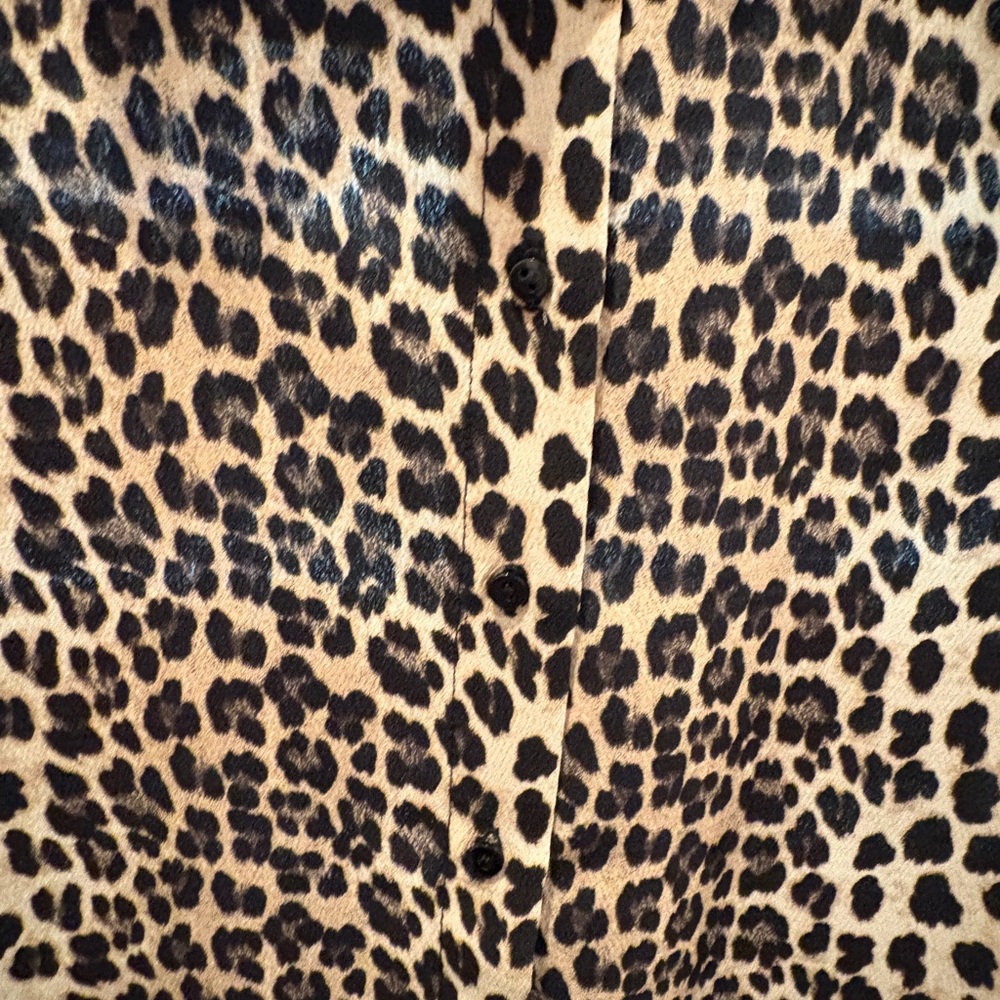 Zara Basic Women’s Button Down Leopard Print Shir… - image 2